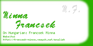 minna francsek business card